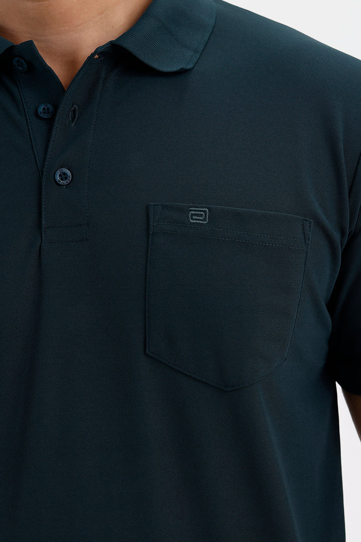 Alpine Green Polo T-Shirt for Men by Macro Polo