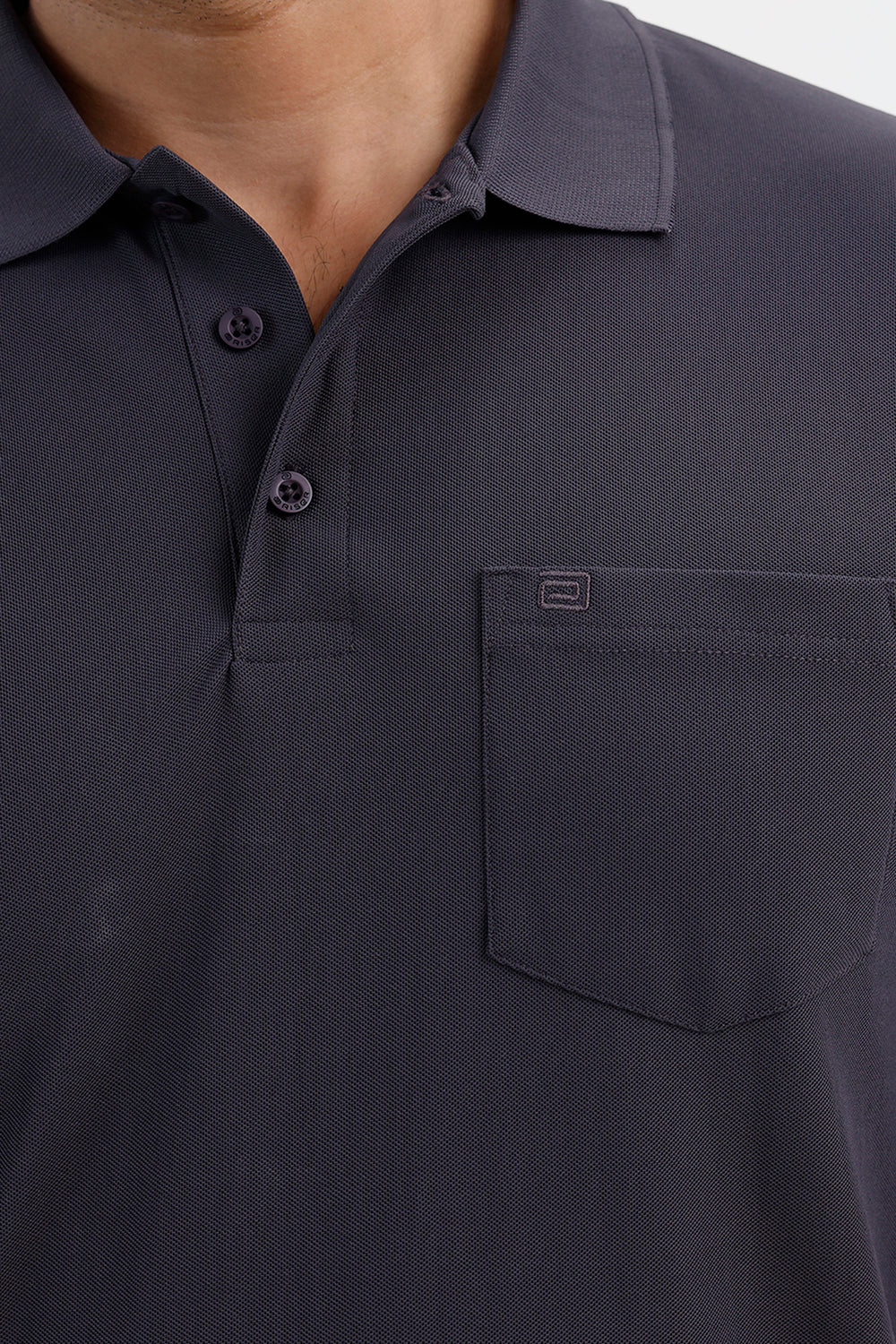 Anthracite Polo T-Shirt for Men by Macro Polo