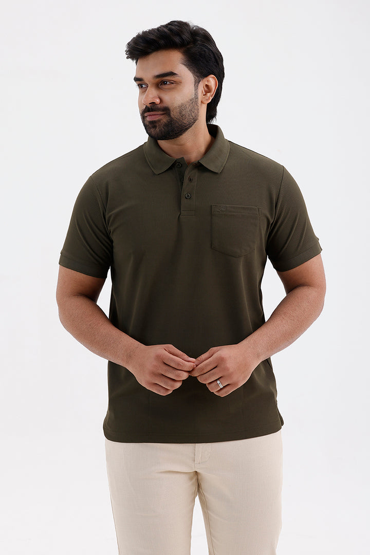 Macro Polo Sage Green T-Shirt for Men by Ariser