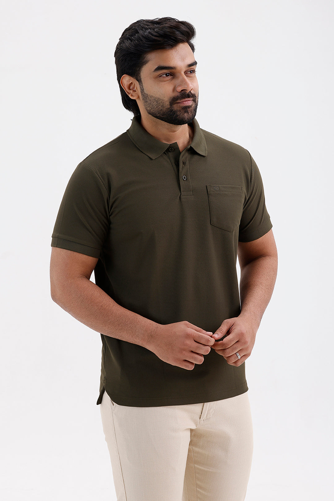 Sage Green Polo T-Shirt for Men by Macro Polo