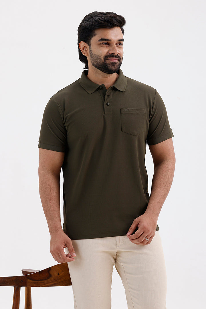 Macro Polo Sage Green T-Shirt for Men