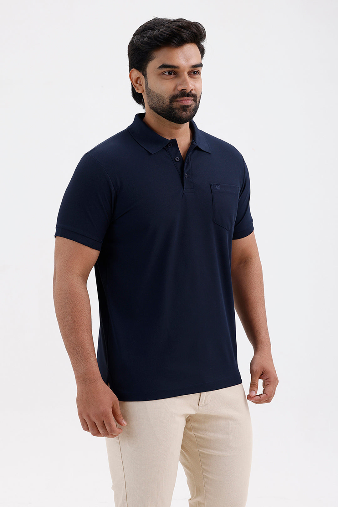 Stylish Midnight Navy Macro Polo Men's T-Shirt
