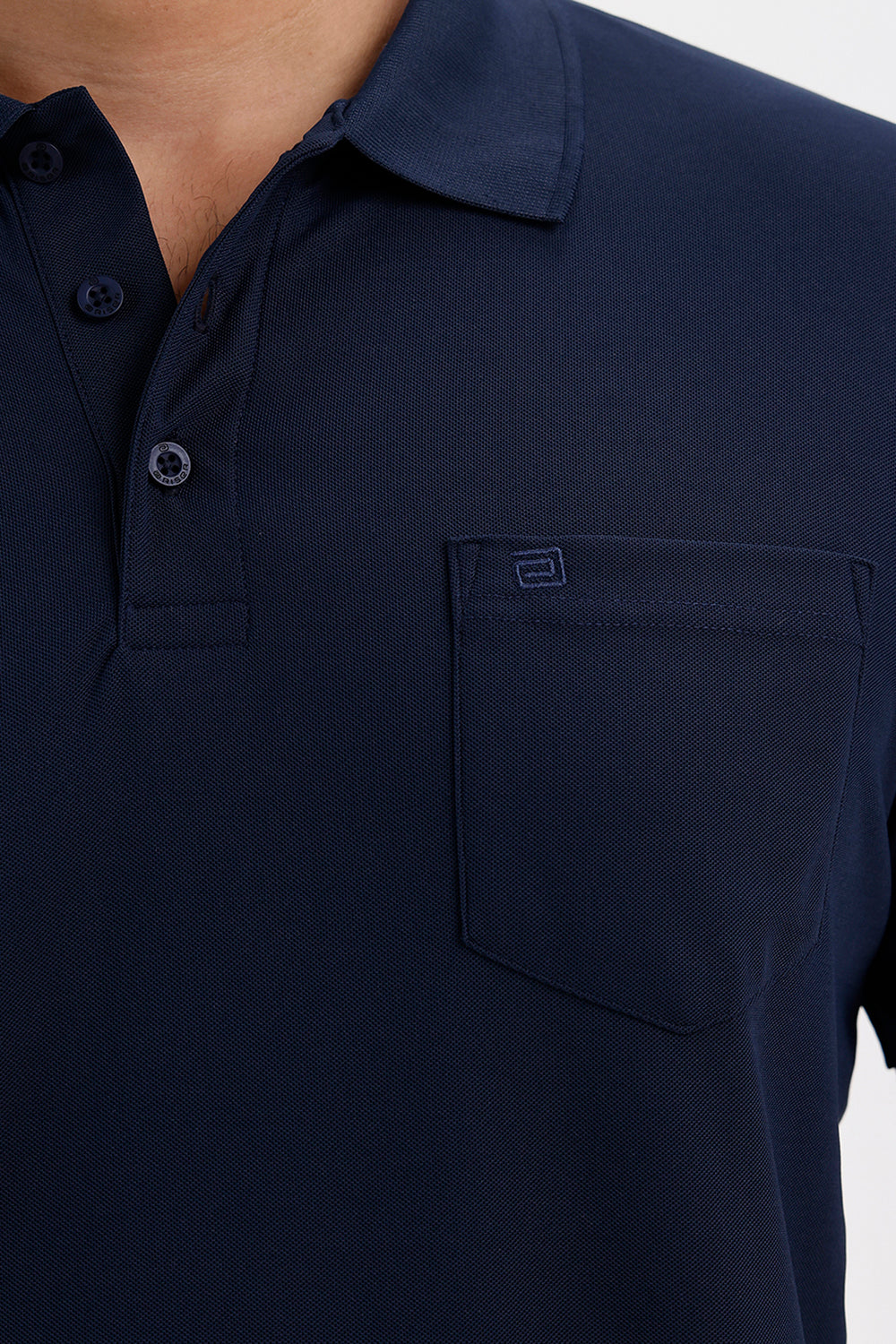 Midnight Navy Polo T-Shirt for Men by Macro Polo