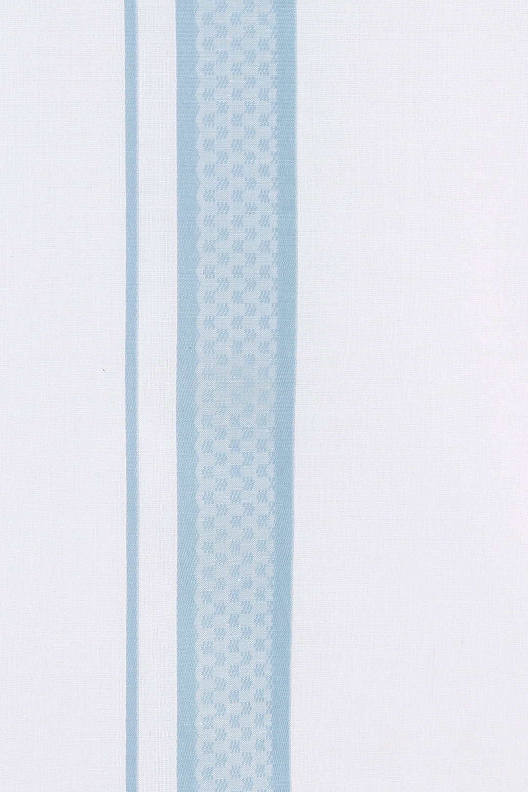 Cool Aqua Blue Matching Shirt with Fancy Border Dhoti for Men