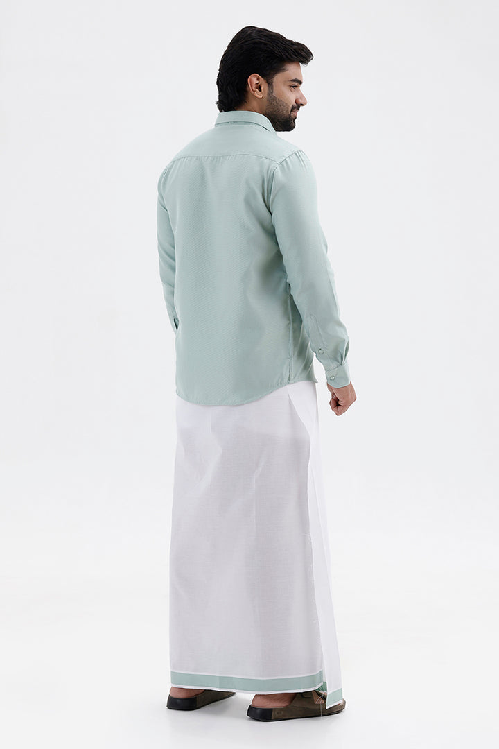 Max Sage Green Ethnic Wear Shirt and Dhoti Set