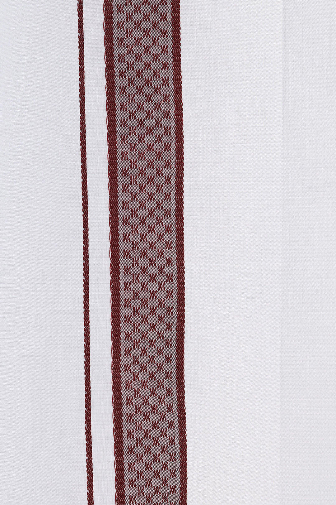 Deep Maroon Matching Shirt with Fancy Border Dhoti for Men