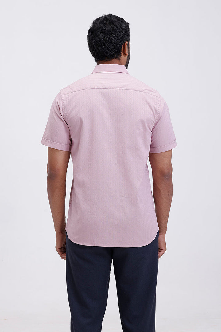 Mexican dobby pattern dusty rose men’s shirt