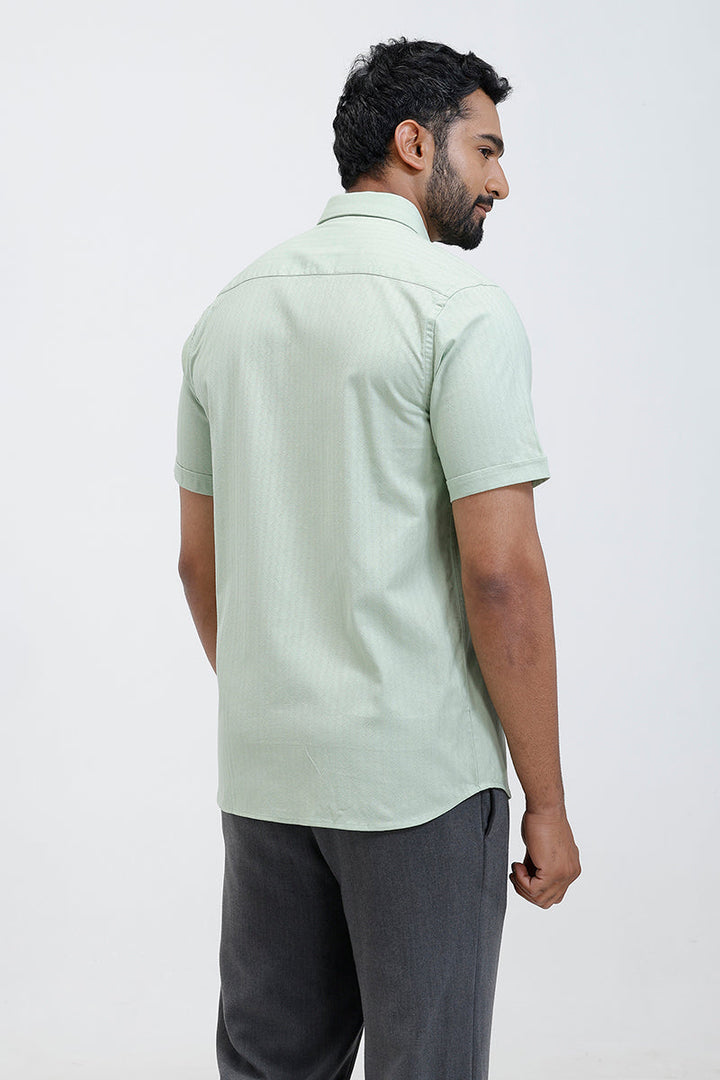 Soft fabric sage green dobby formal shirt