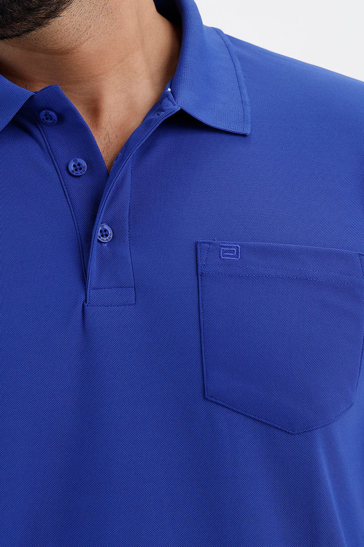 Ocean Royal Blue Polo T-Shirt for Men by Macro Polo