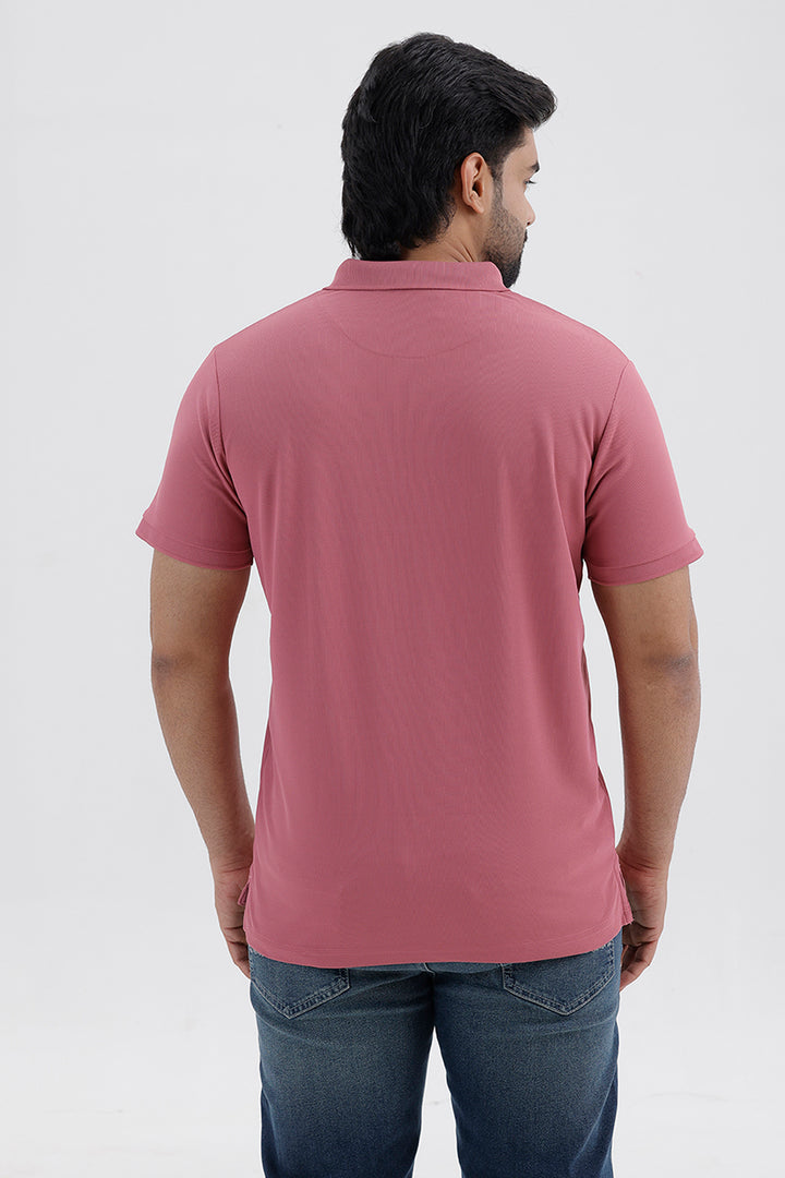 Macro Polo Men's Desert Rose Pink Cotton T-Shirt