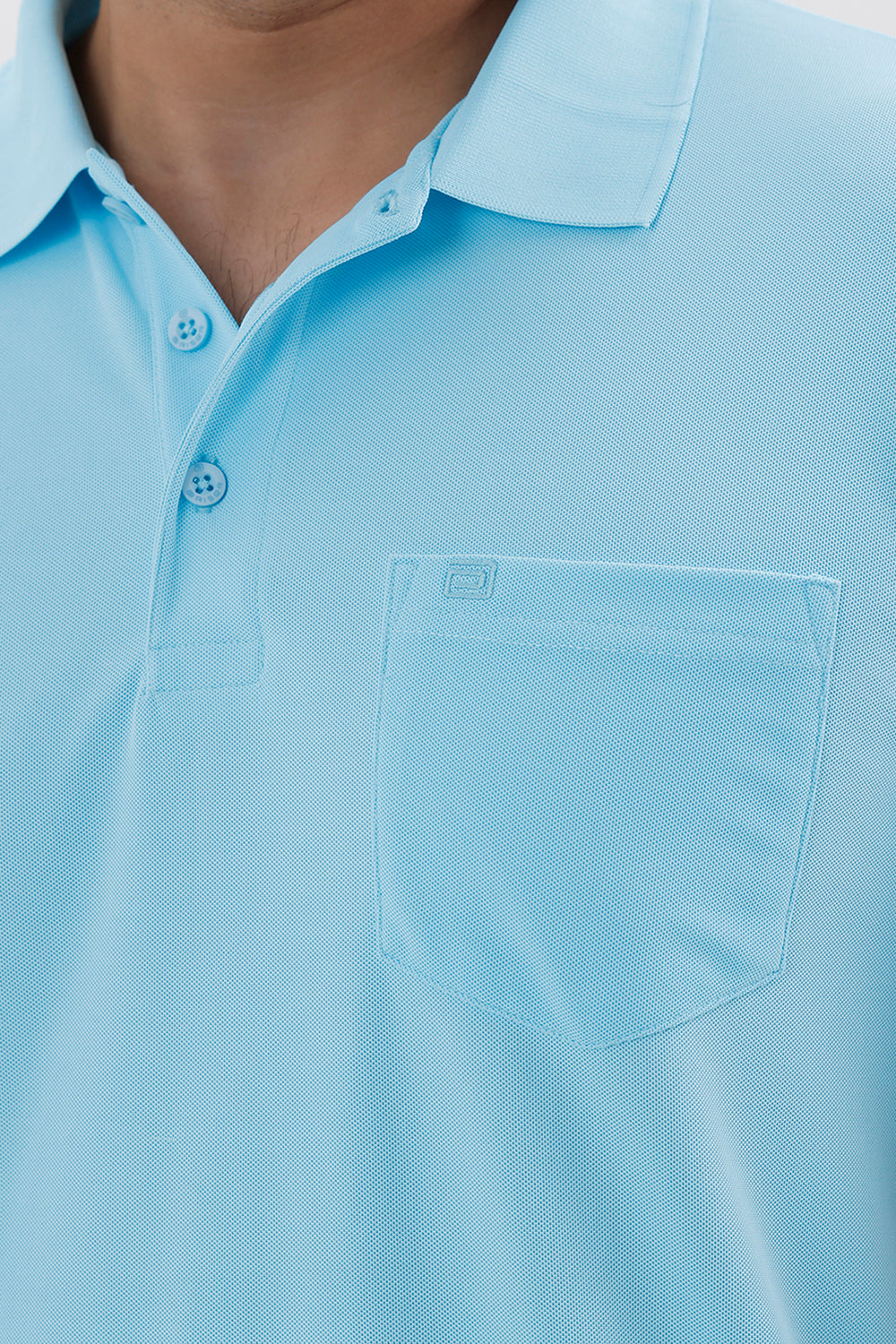 Macro Polo Soft Sky Blue T-Shirt for Men by Ariser
