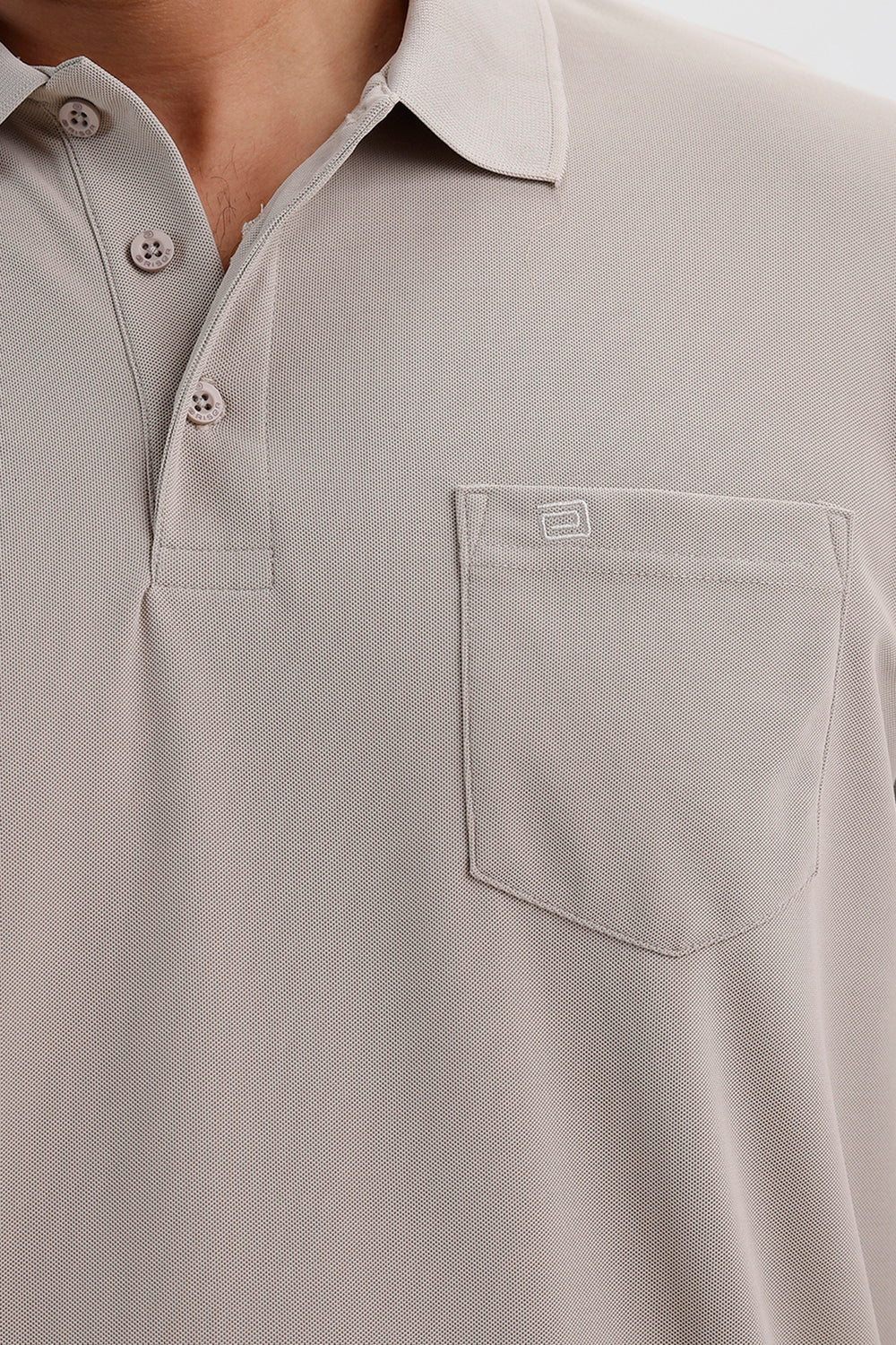 Pebble Grey Polo T-Shirt for Men by Macro Polo