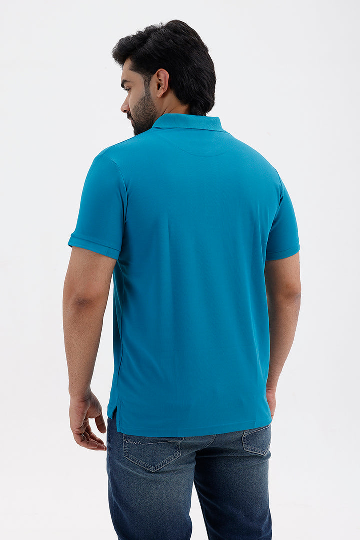 Macro Polo Men's Mineral Blue Cotton T-Shirt