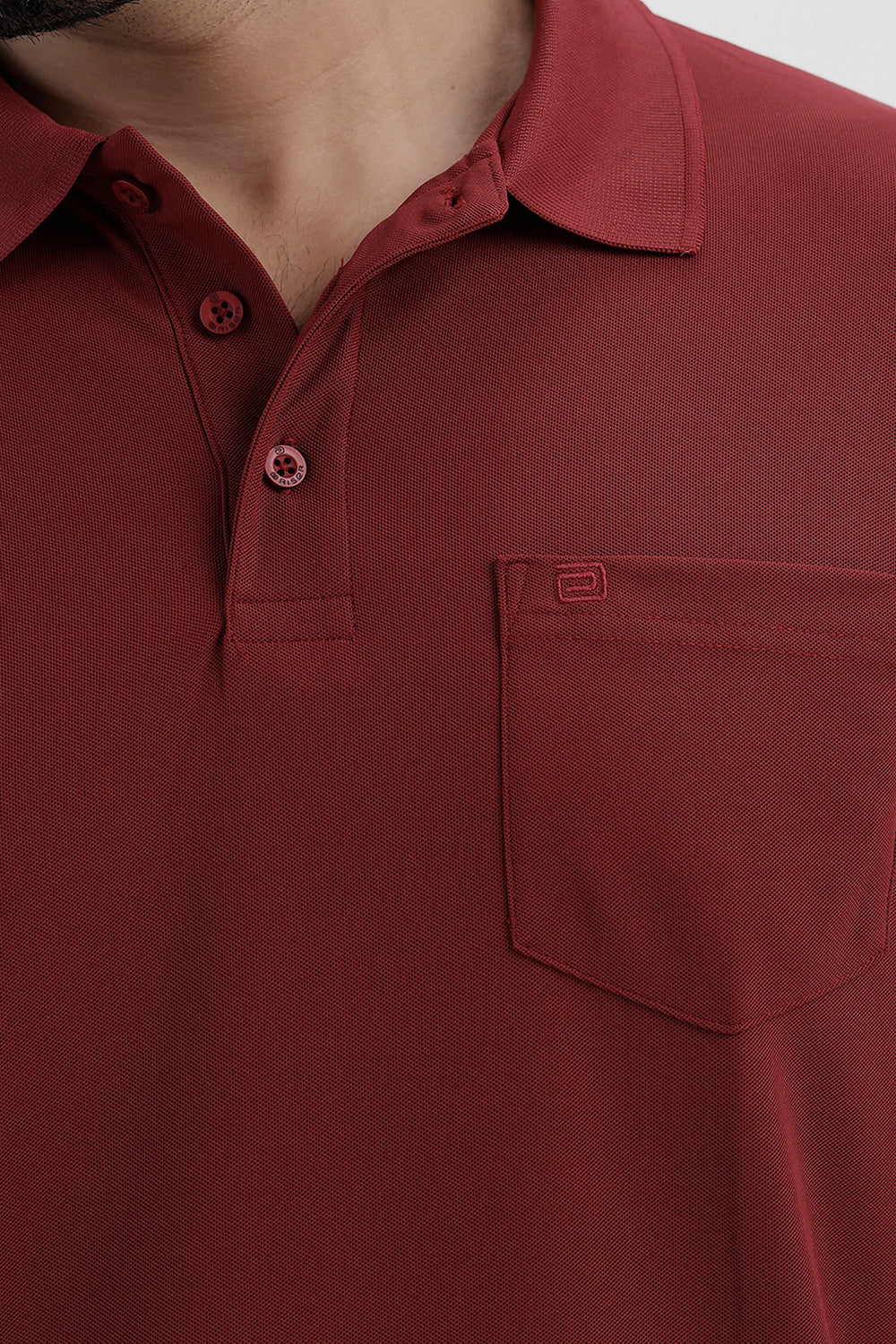 Merlot Red Polo T-Shirt for Men by Macro Polo