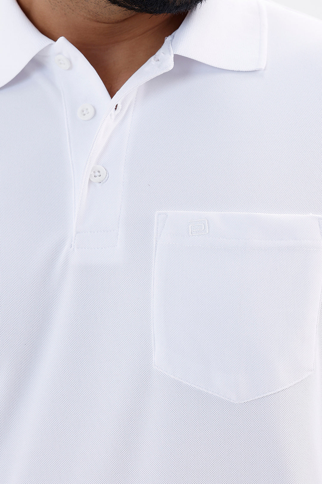 Pure Snow White Polo T-Shirt for Men by Macro Polo