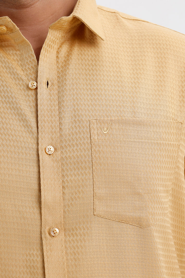 Uathayam Majestic Rich Gold Traditional Shirt and Dhoti Combo