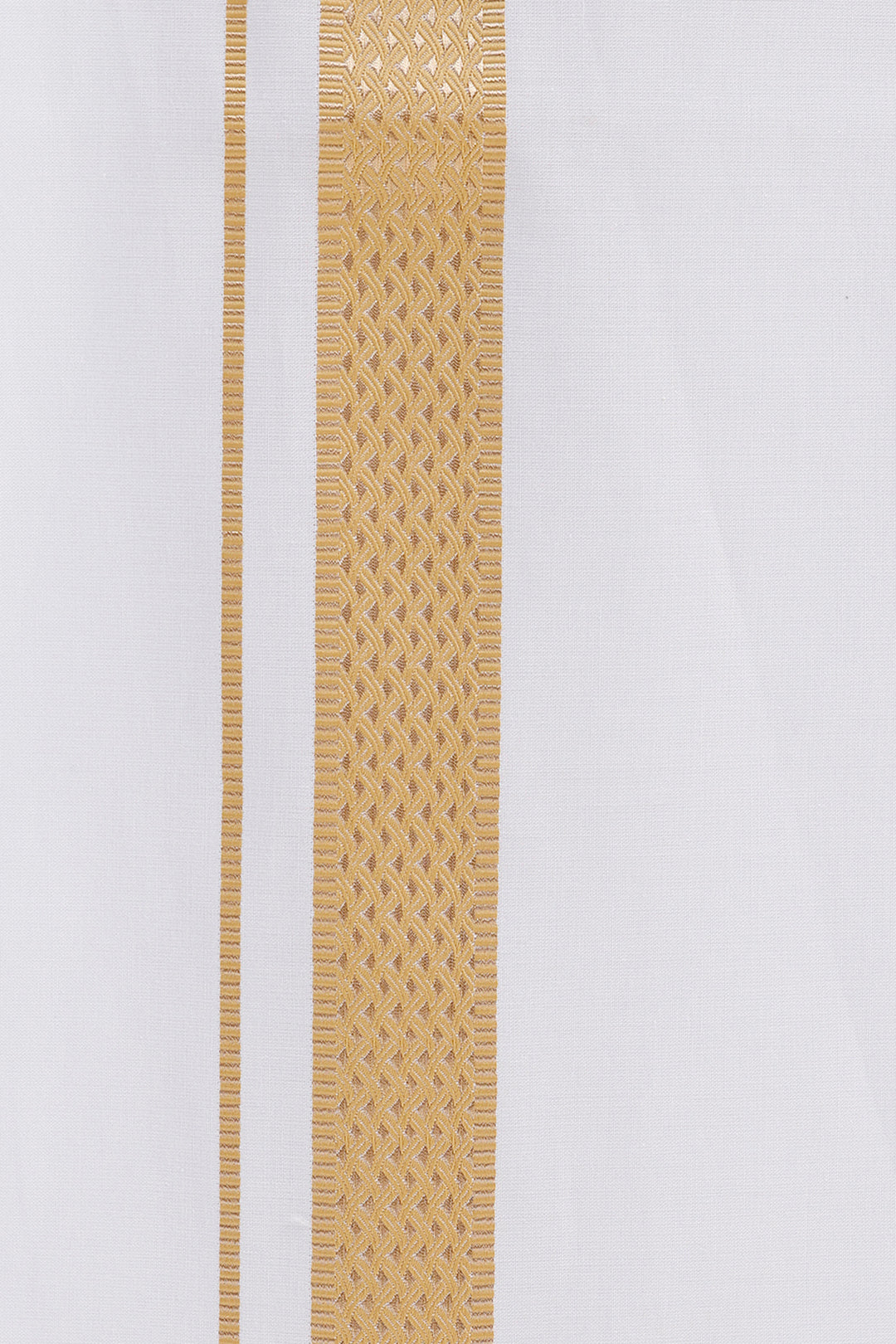 Rich Gold Matching Shirt with Fancy Border Dhoti for Men