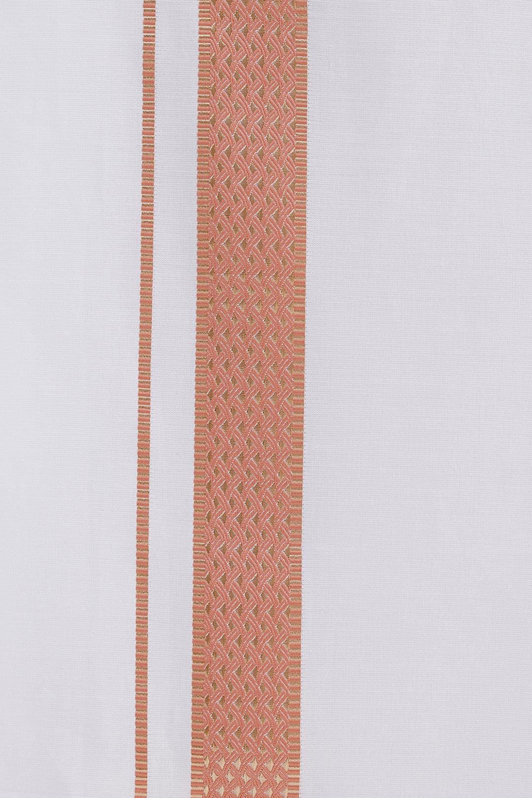 Copper Orange Matching Shirt with Fancy Border Dhoti for Men