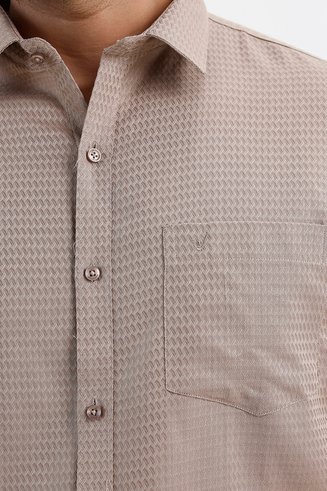 Uathayam Majestic Sand Beige Traditional Shirt and Dhoti Combo