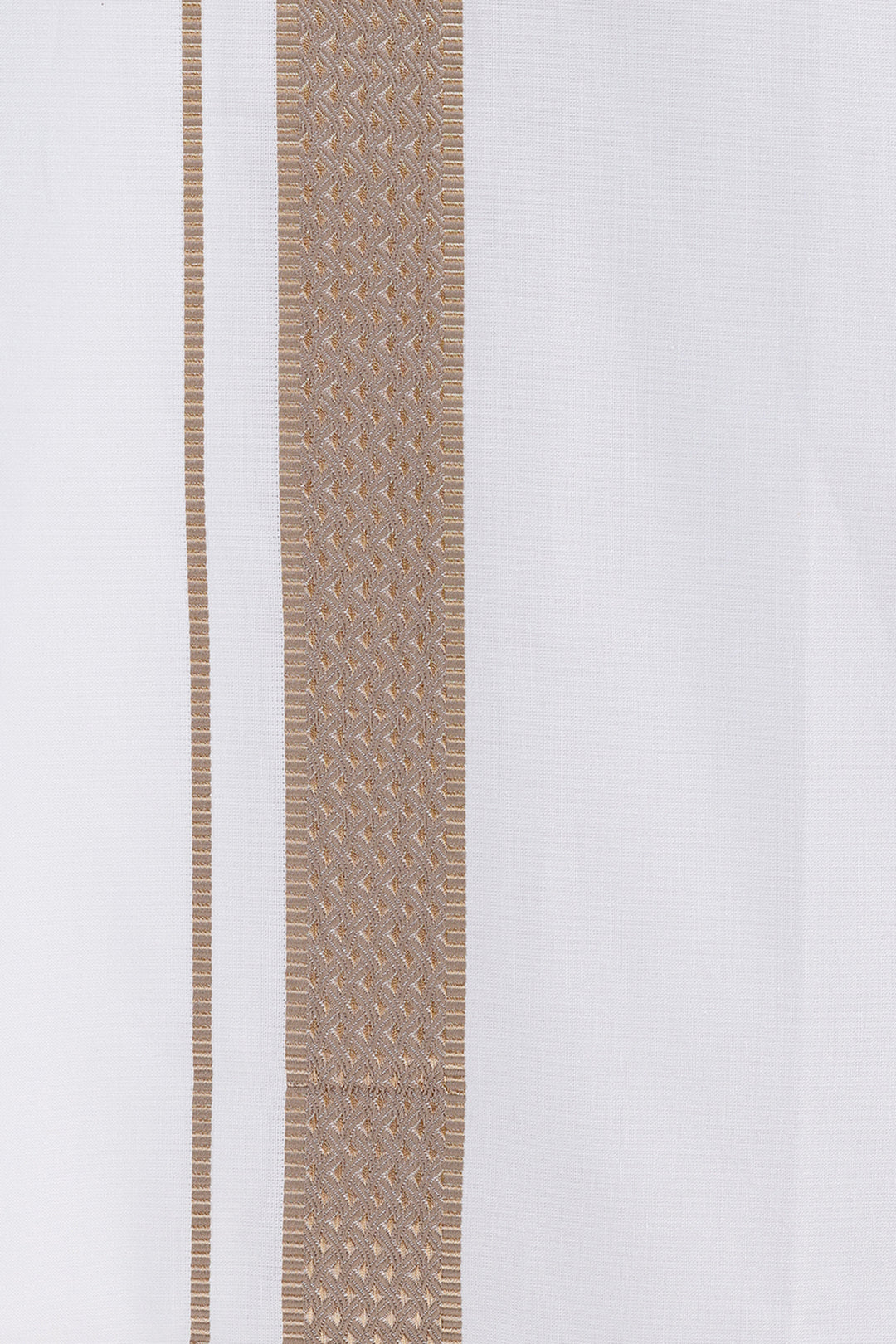 Sand Beige Matching Shirt with Fancy Border Dhoti for Men