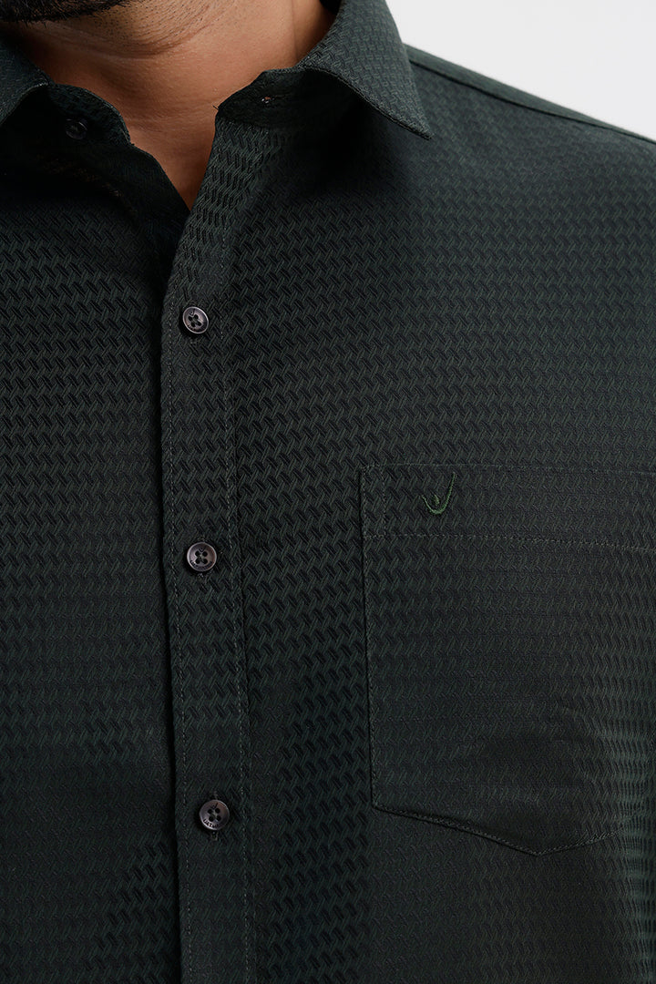 Uathayam Majestic Deep Green Traditional Shirt and Dhoti Combo