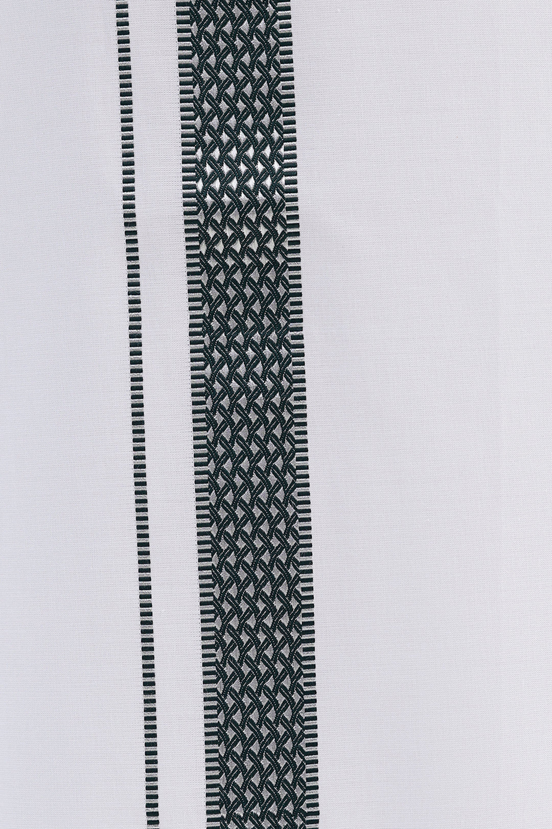 Deep Green Matching Shirt with Fancy Border Dhoti for Men
