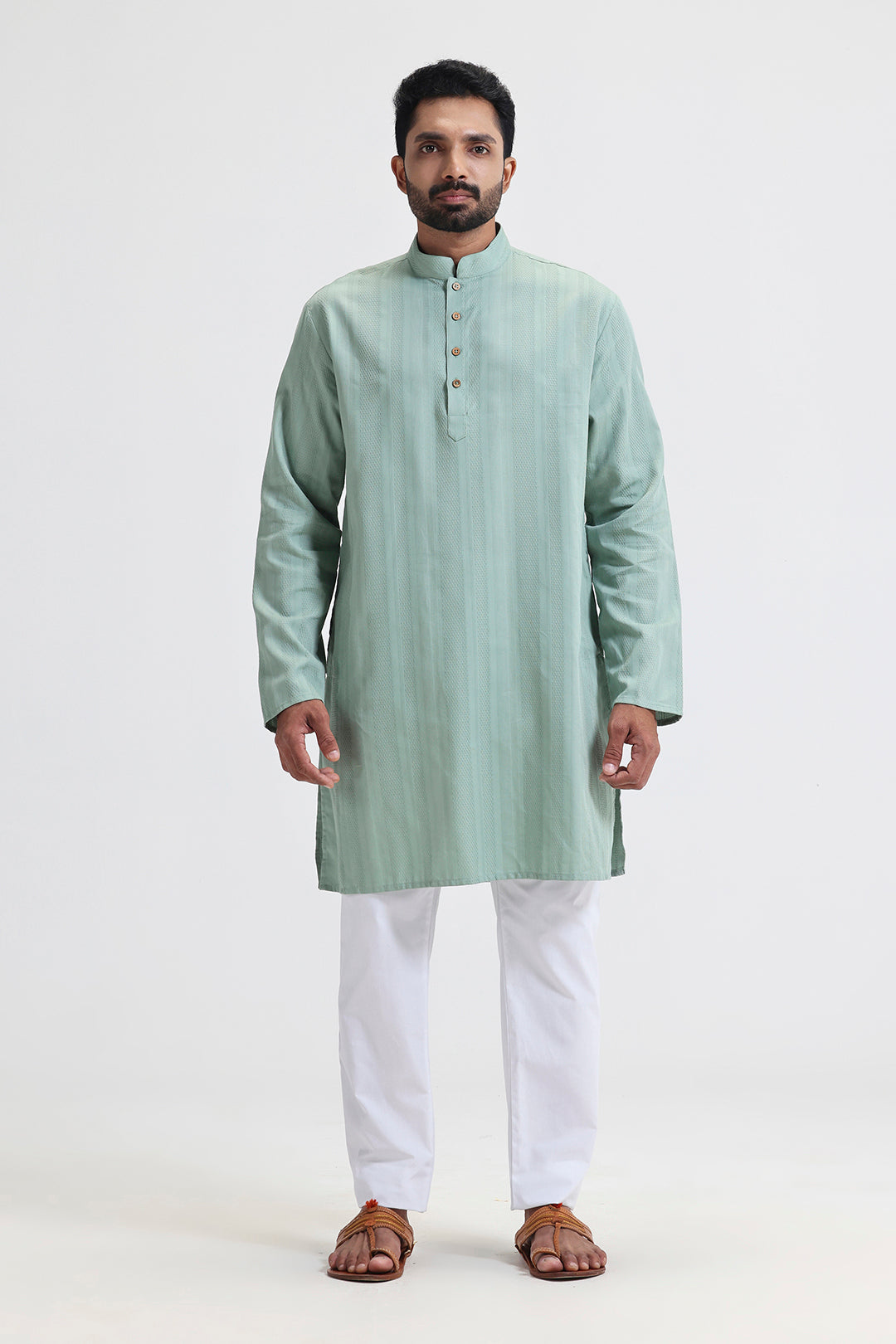 Fab mint green kurta by Uathayam