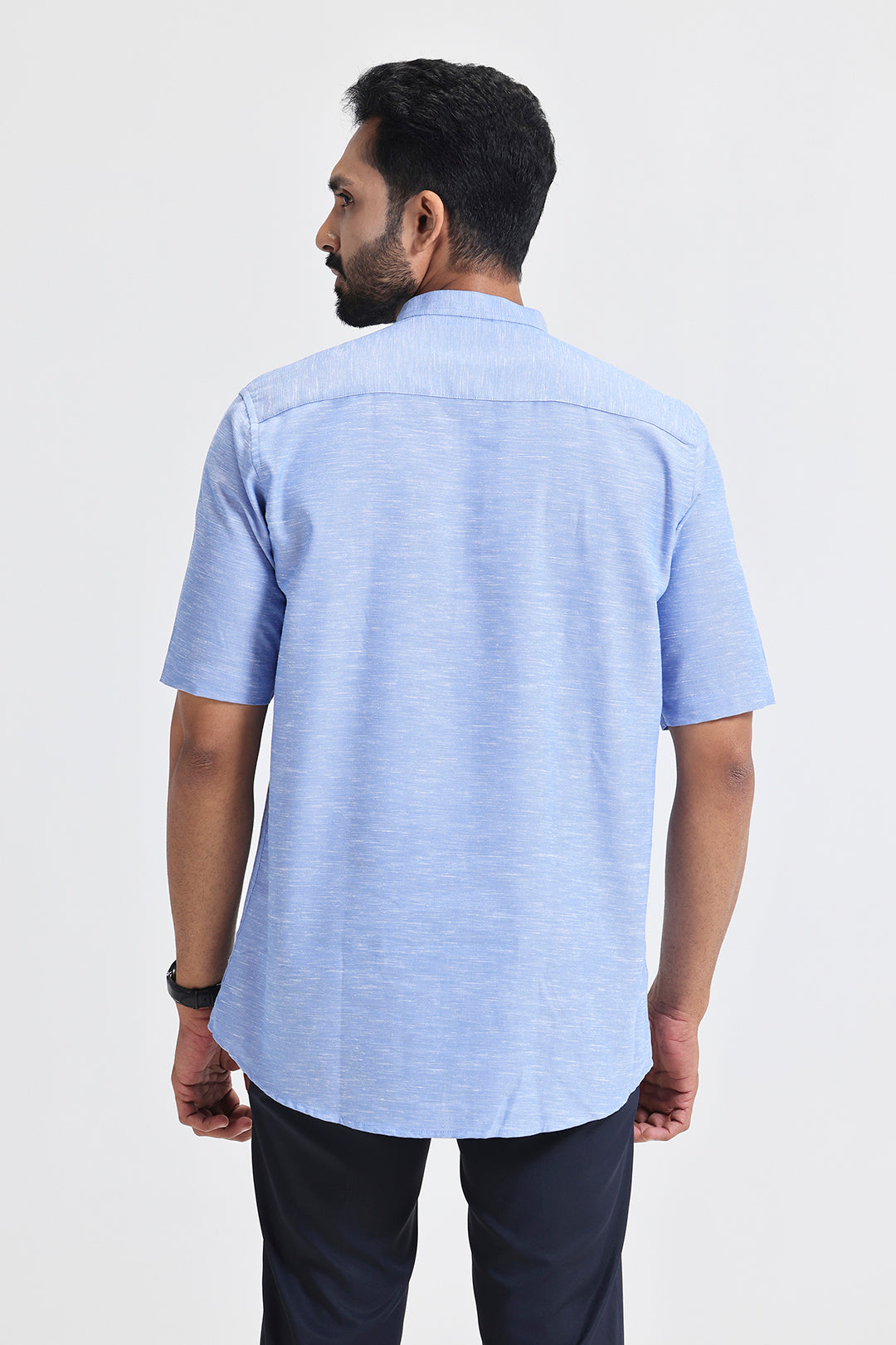Vibe - Sky Blue Short Kurta For Mens | Uathayam