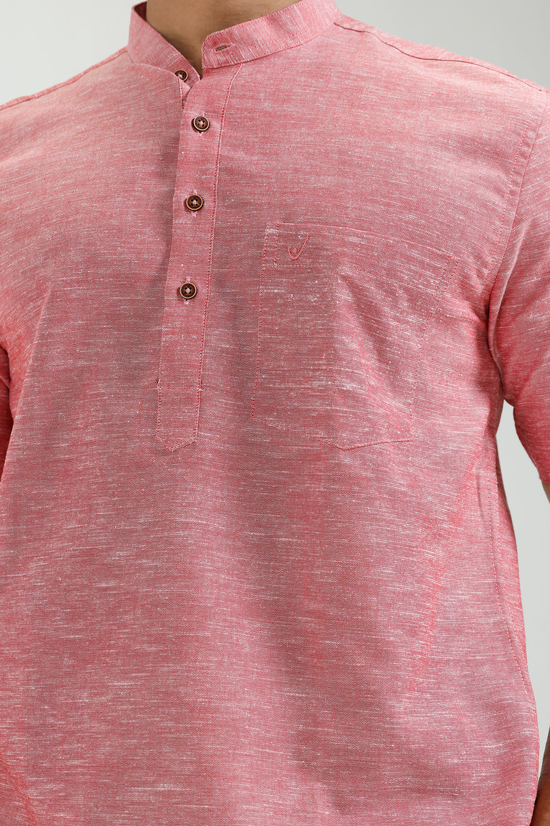 Vibe raspberry pink cotton short kurta