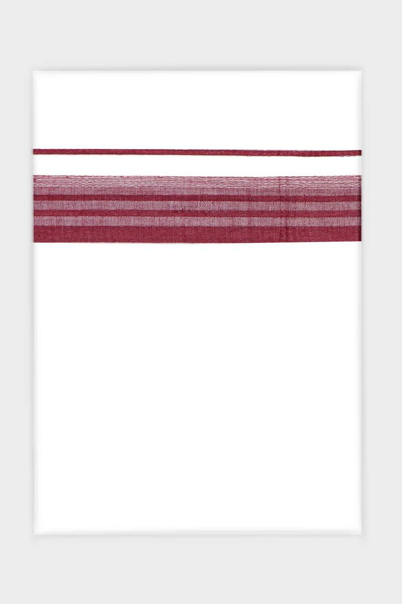 Pleasant Navya - Maroon Smooth Cotton Double Dhoti With Fancy Borders | Uathayam