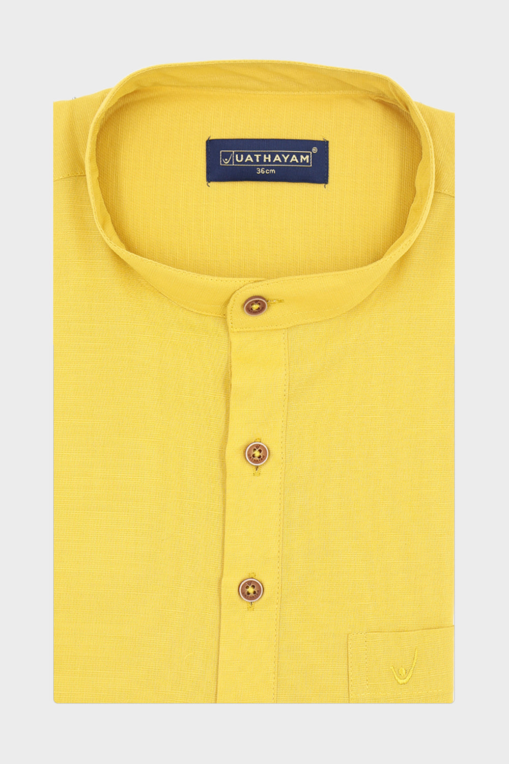 Men's Metro Yellow Short Kurta