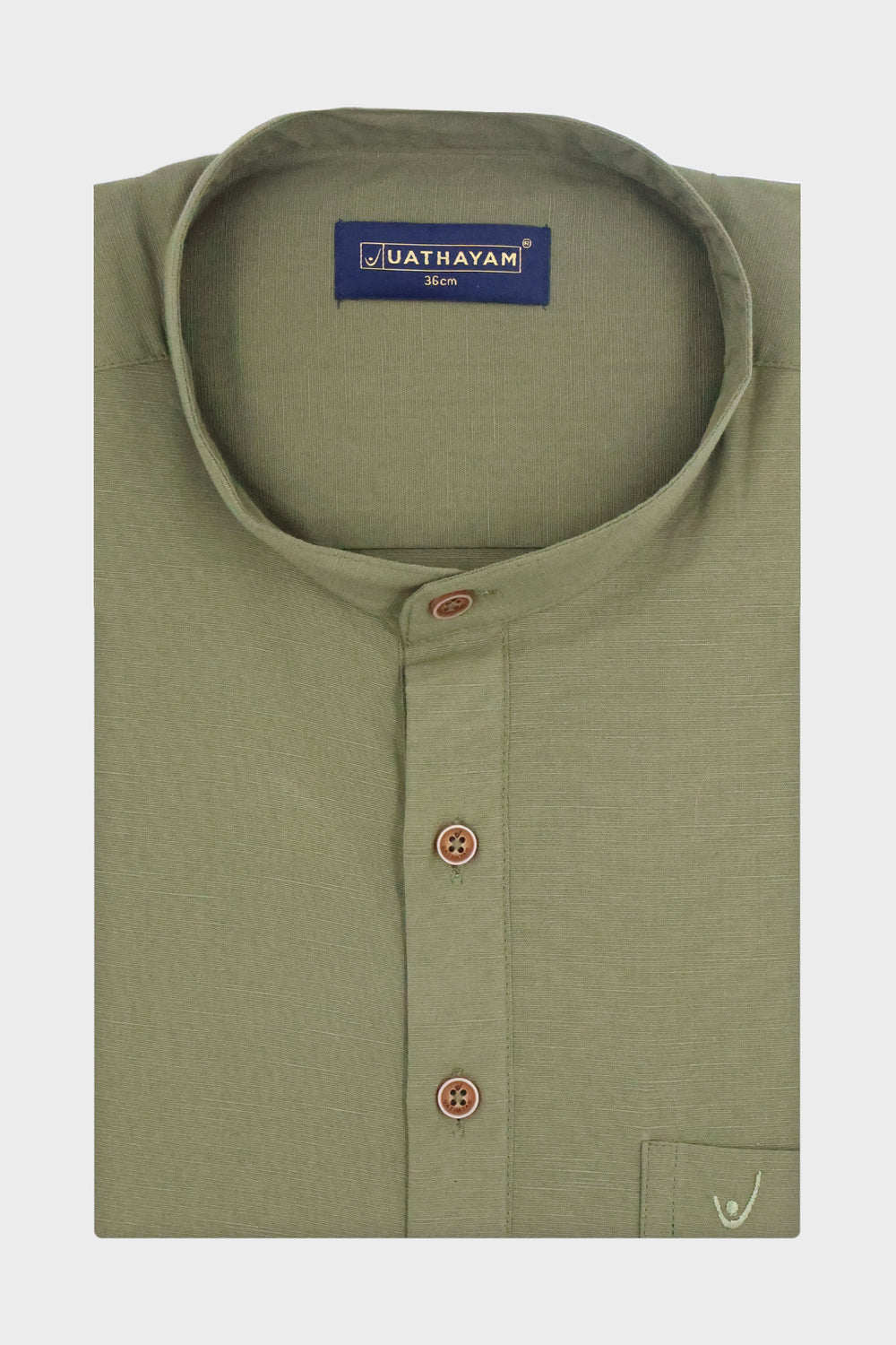 Men's Metro Olive Dust Short Kurta