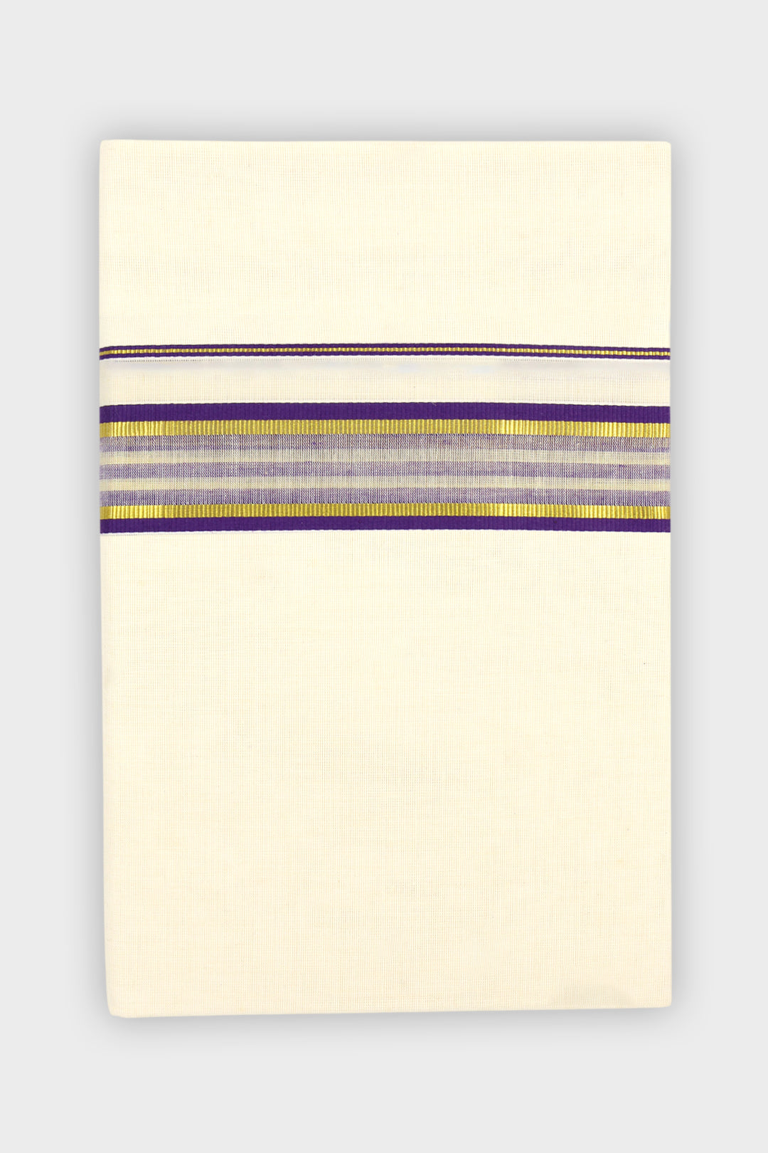 Men's Salomon Korra Purple Double Layered Fancy Border Dhoti
