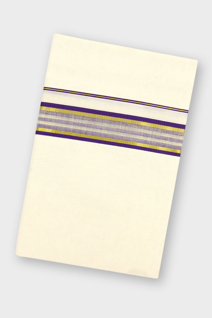 Uathayam Salomon Korra Purple Traditional Double Layered Dhoti