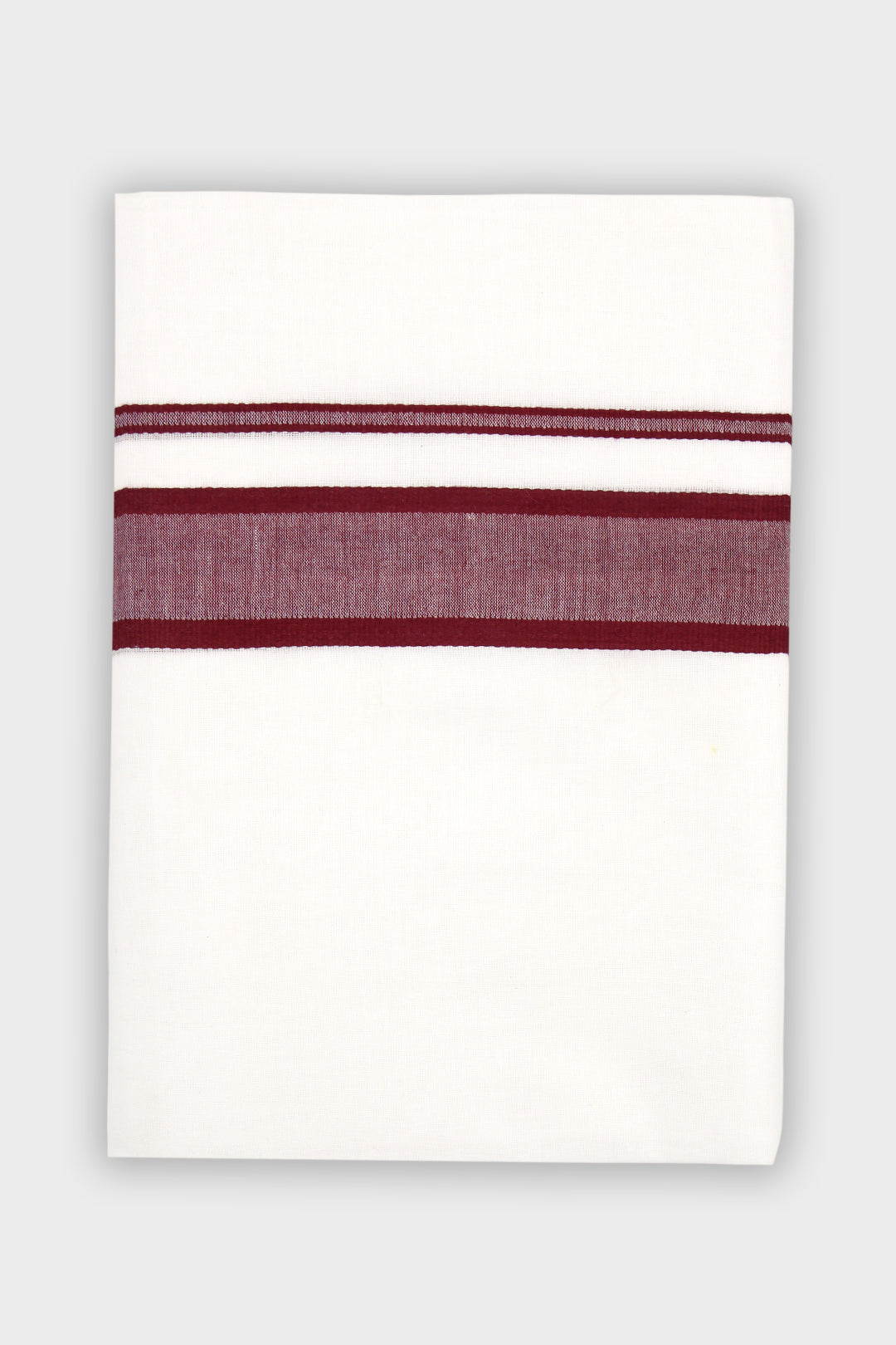 Men's Honey Fancy Deep Maroon Double Layered Fancy Border Dhoti