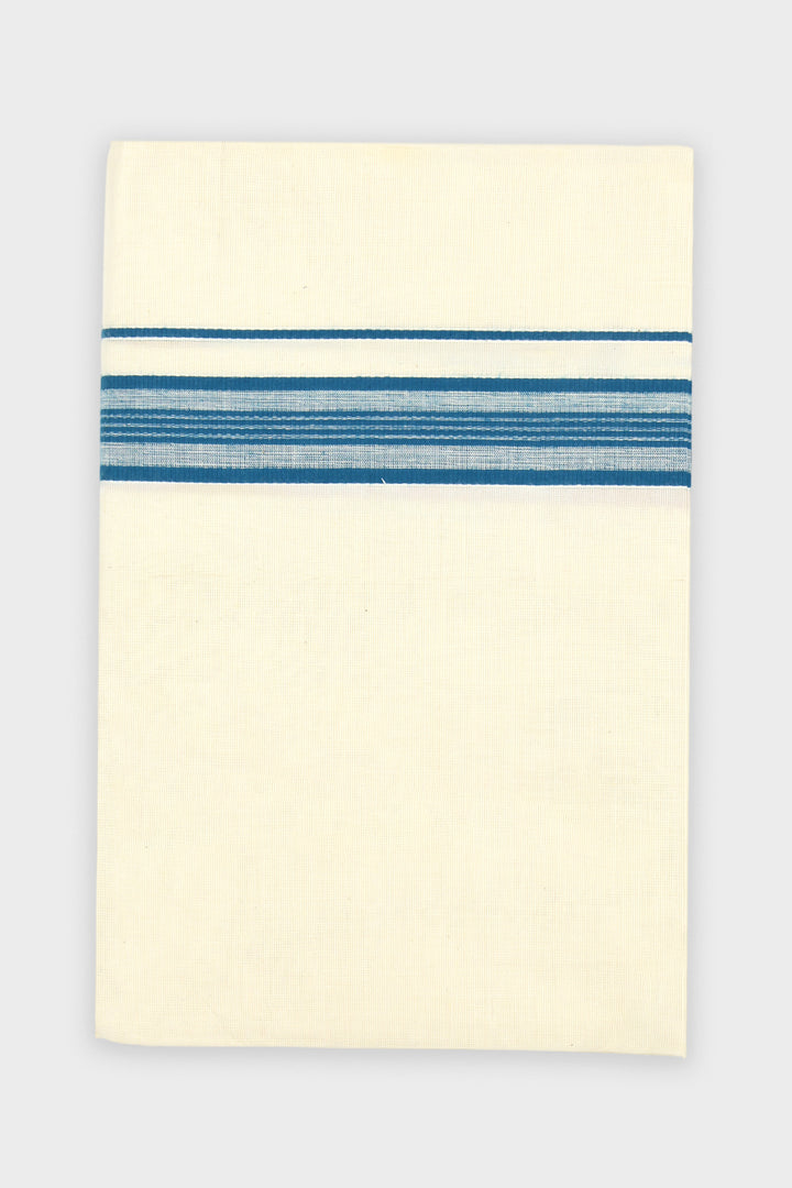 Uathayam Mahadev Korra Mineral Blue Traditional Double Layered Dhoti