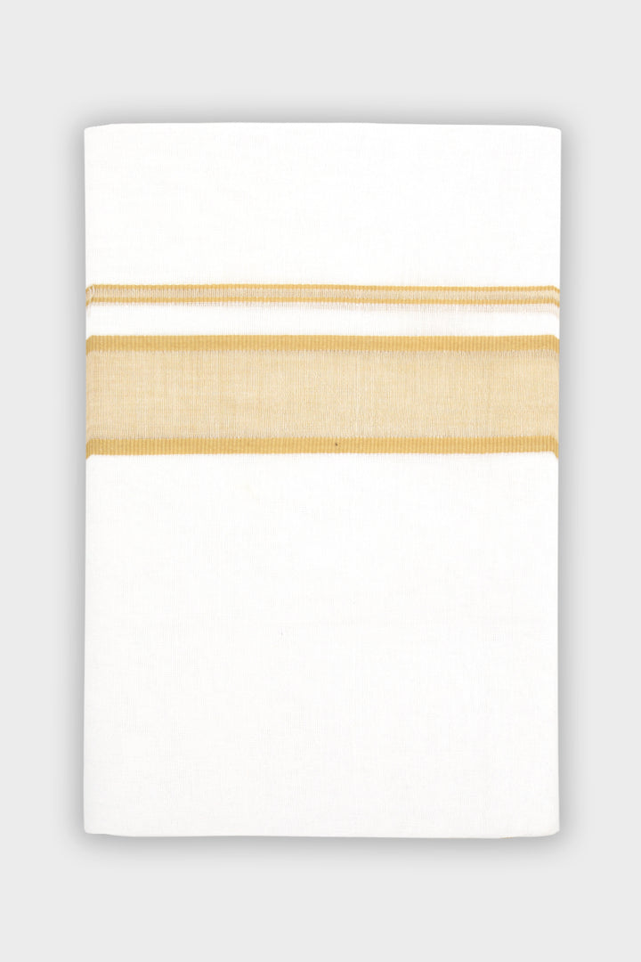 Men's Honey Fancy Sandalwood Double Layered Fancy Border Dhoti