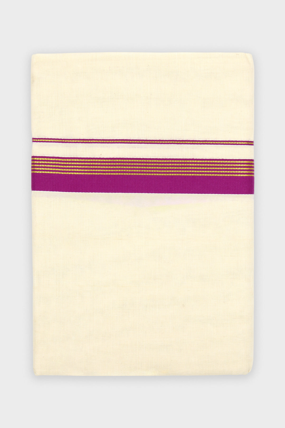 Ruby Wine Double Layered Dhoti with Fancy Borders for Men