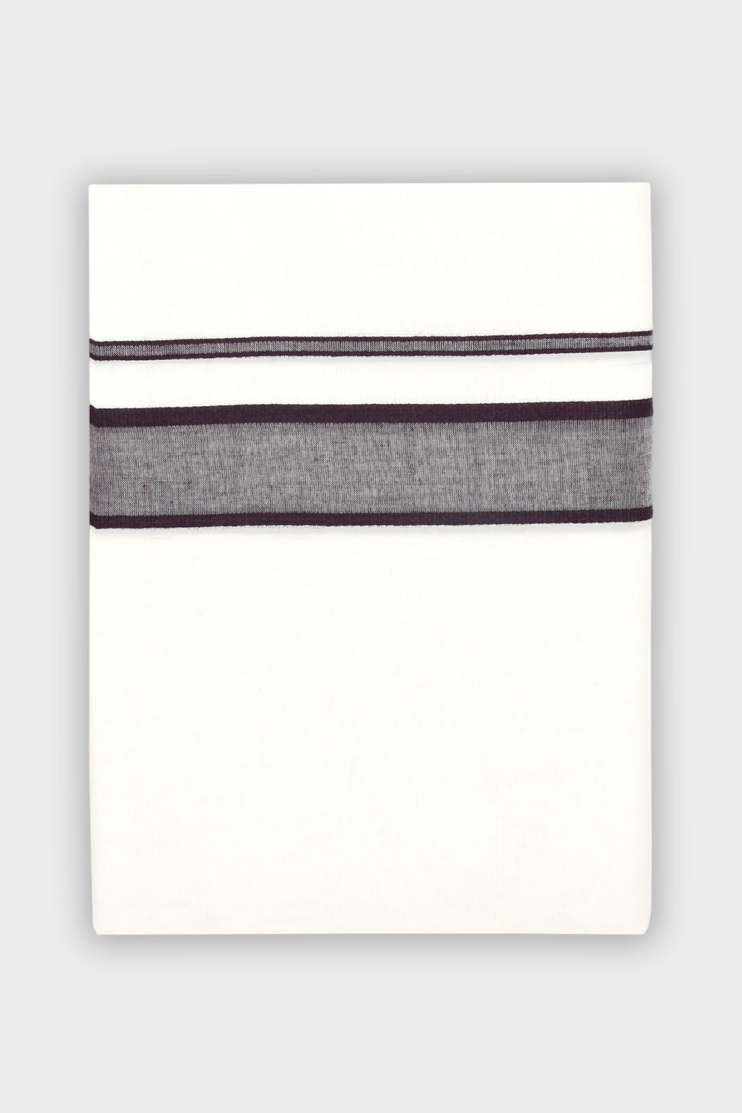 Stone Black Smooth Cotton Double Layered Dhoti with Fancy Borders for Men