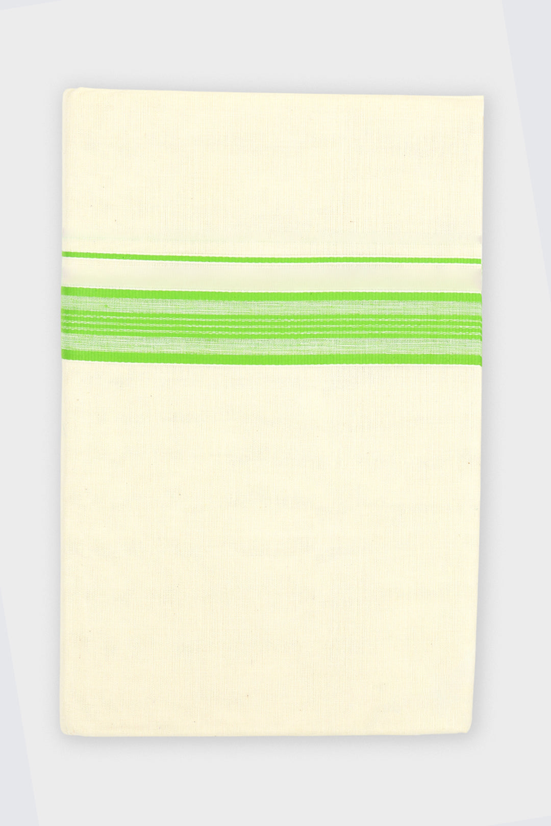Men's Mahadev Korra Parrot Green Double Layered Fancy Border Dhoti