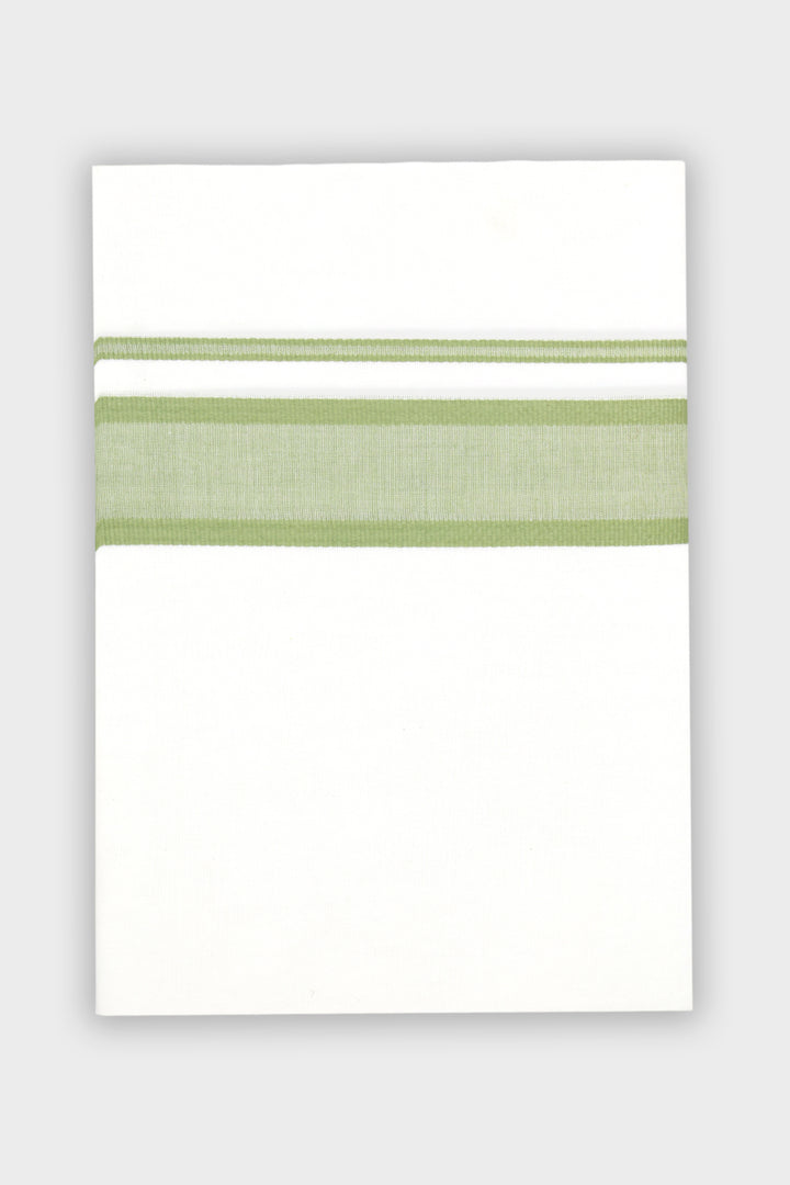 Men's Honey Fancy Sage Green Double Layered Fancy Border Dhoti