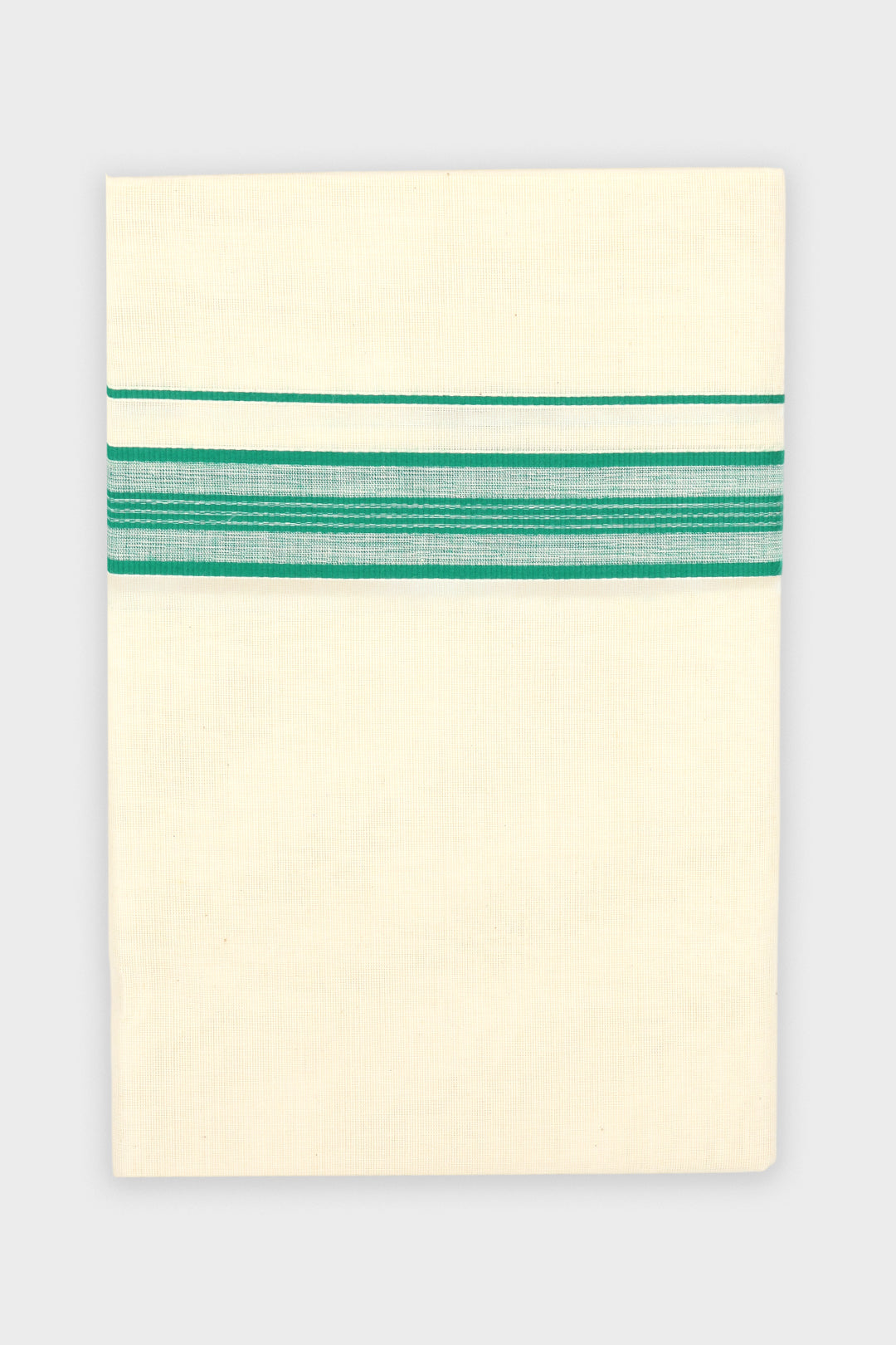 Men's Mahadev Korra Emerald Green Double Layered Fancy Border Dhoti