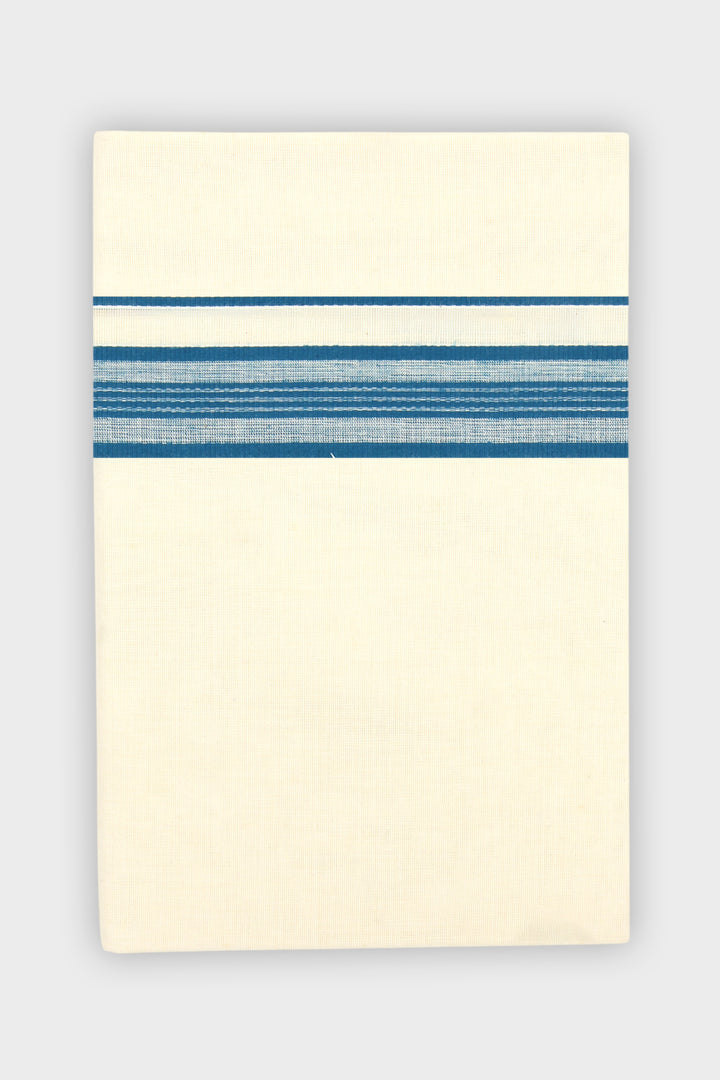Uathayam Mahadev Korra Mineral Blue Traditional Double Layered Dhoti