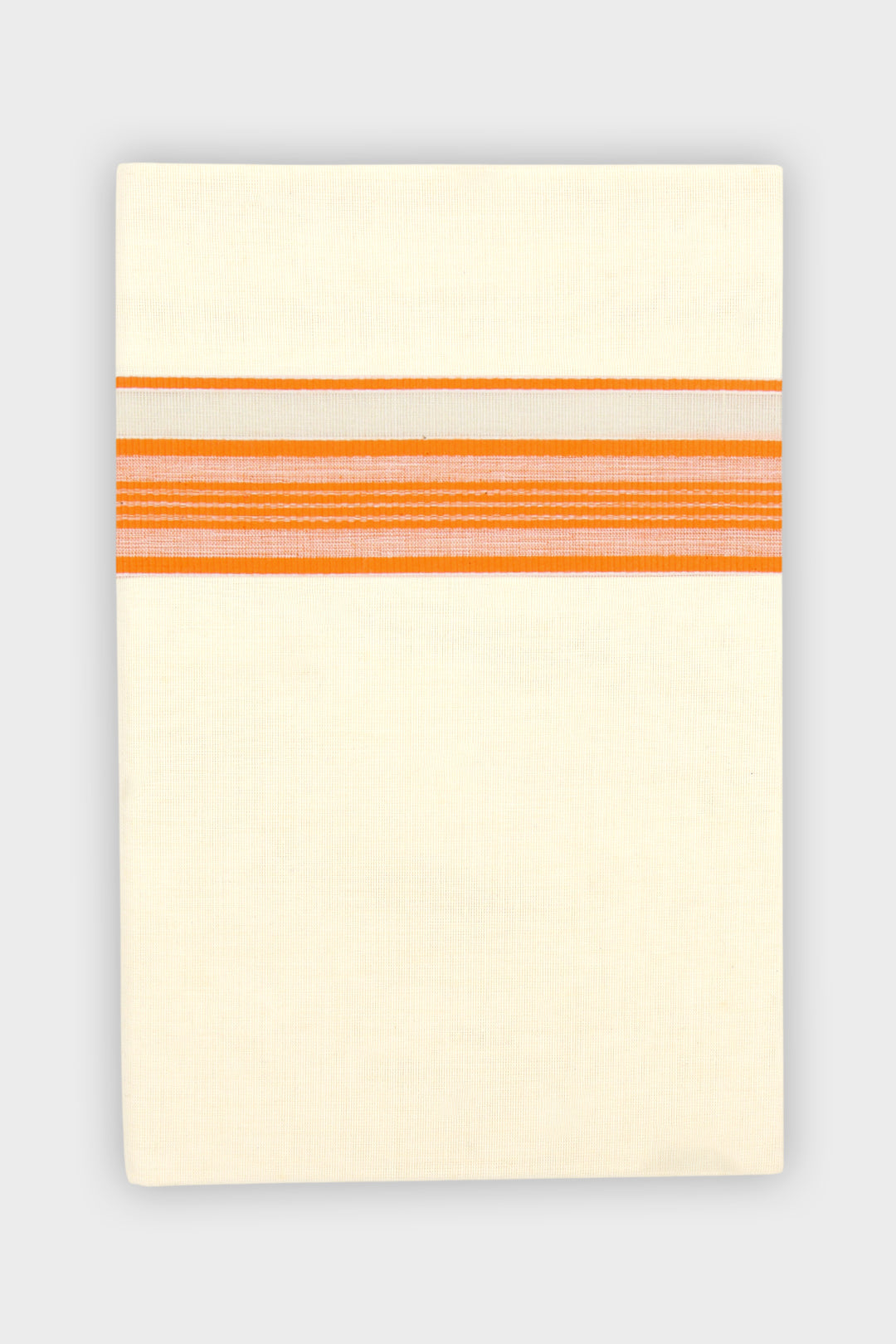 Men's Mahadev Korra Orange Double Layered Fancy Border Dhoti