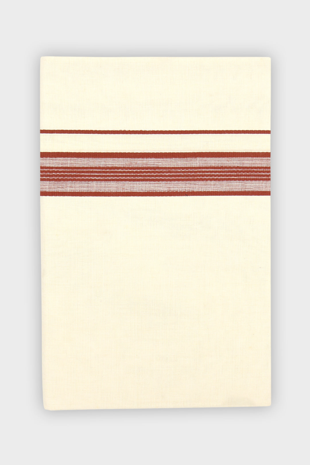 Men's Mahadev Korra Russet Red Double Layered Fancy Border Dhoti