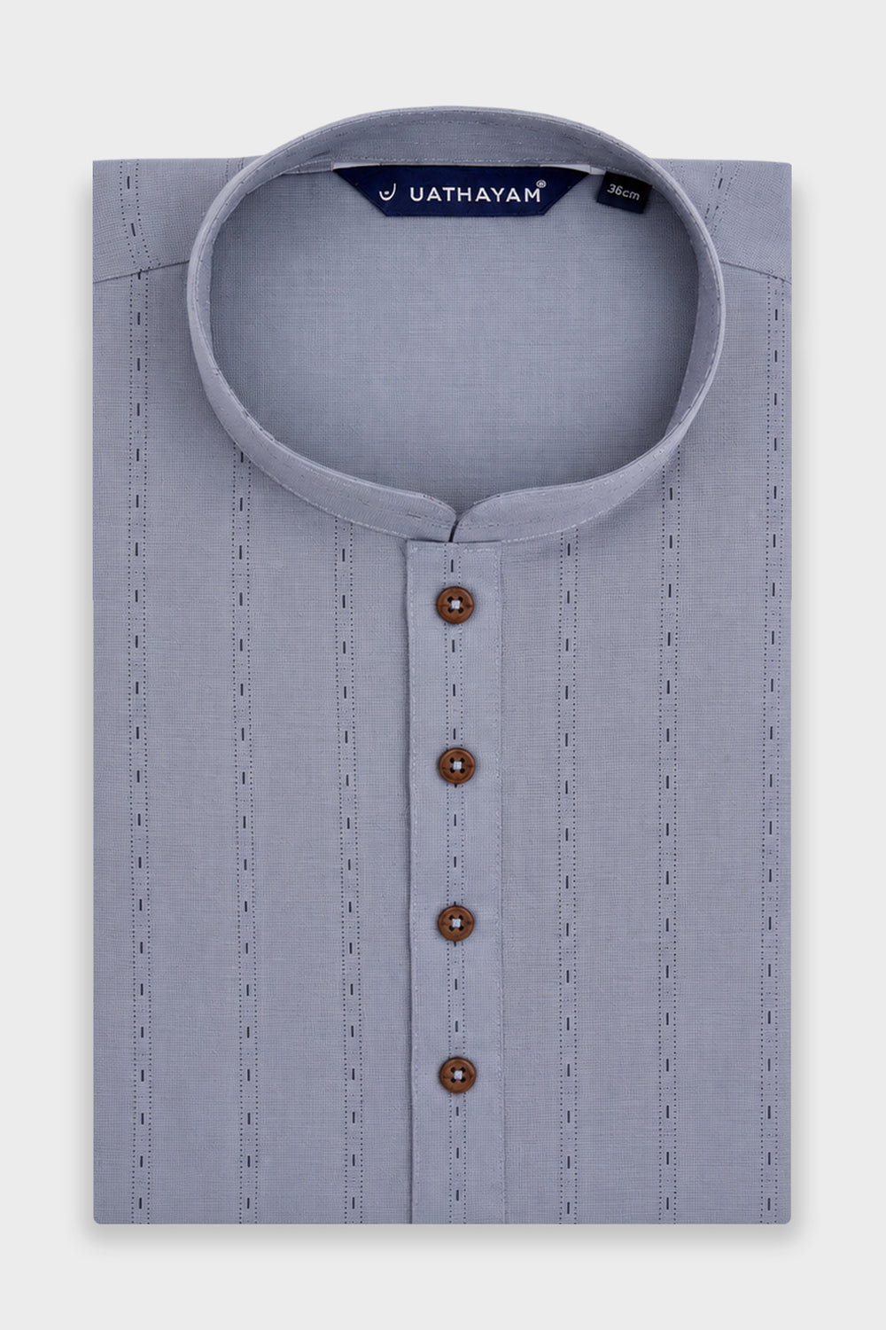 Men's Exotic Printed Slate Gray Long Kurta