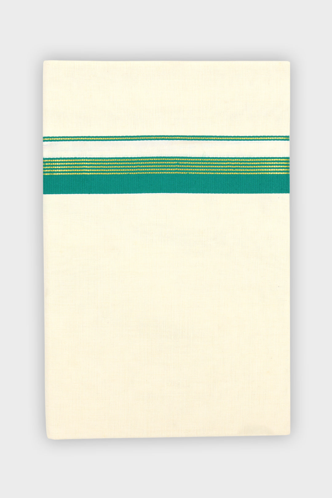 Emerald Green Double Layered Dhoti with Fancy Borders for Men