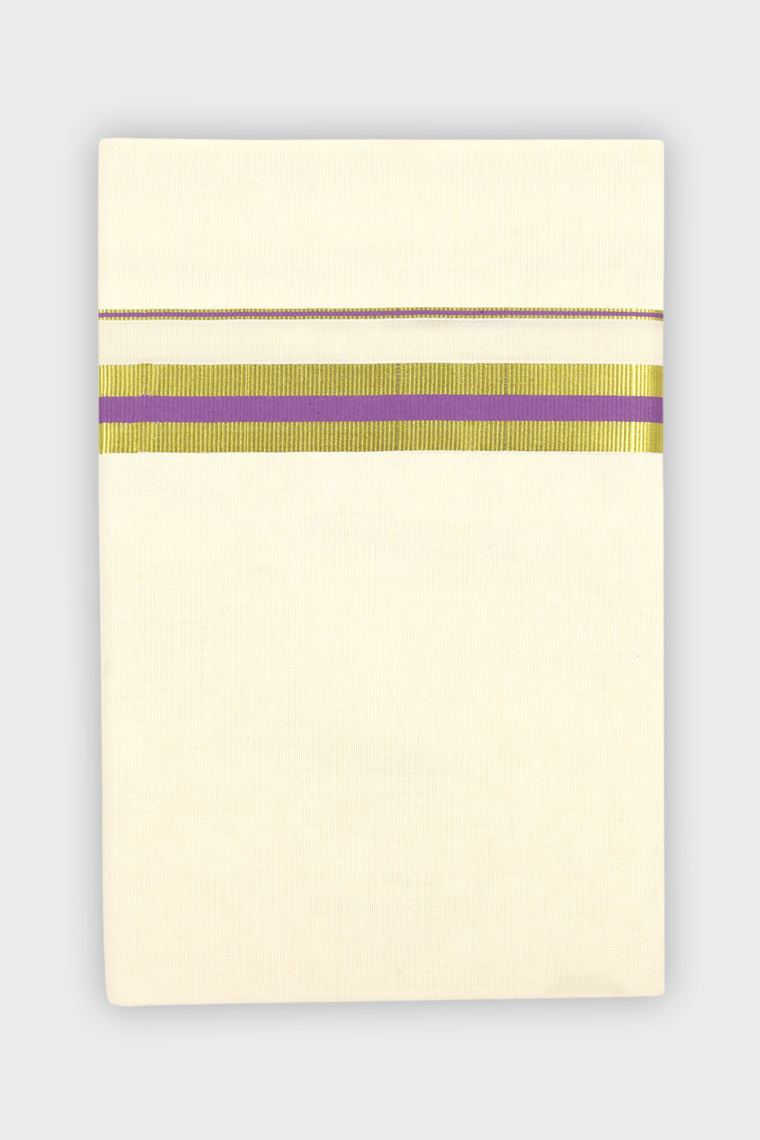 Purple Double Layered Dhoti with Fancy Borders for Men