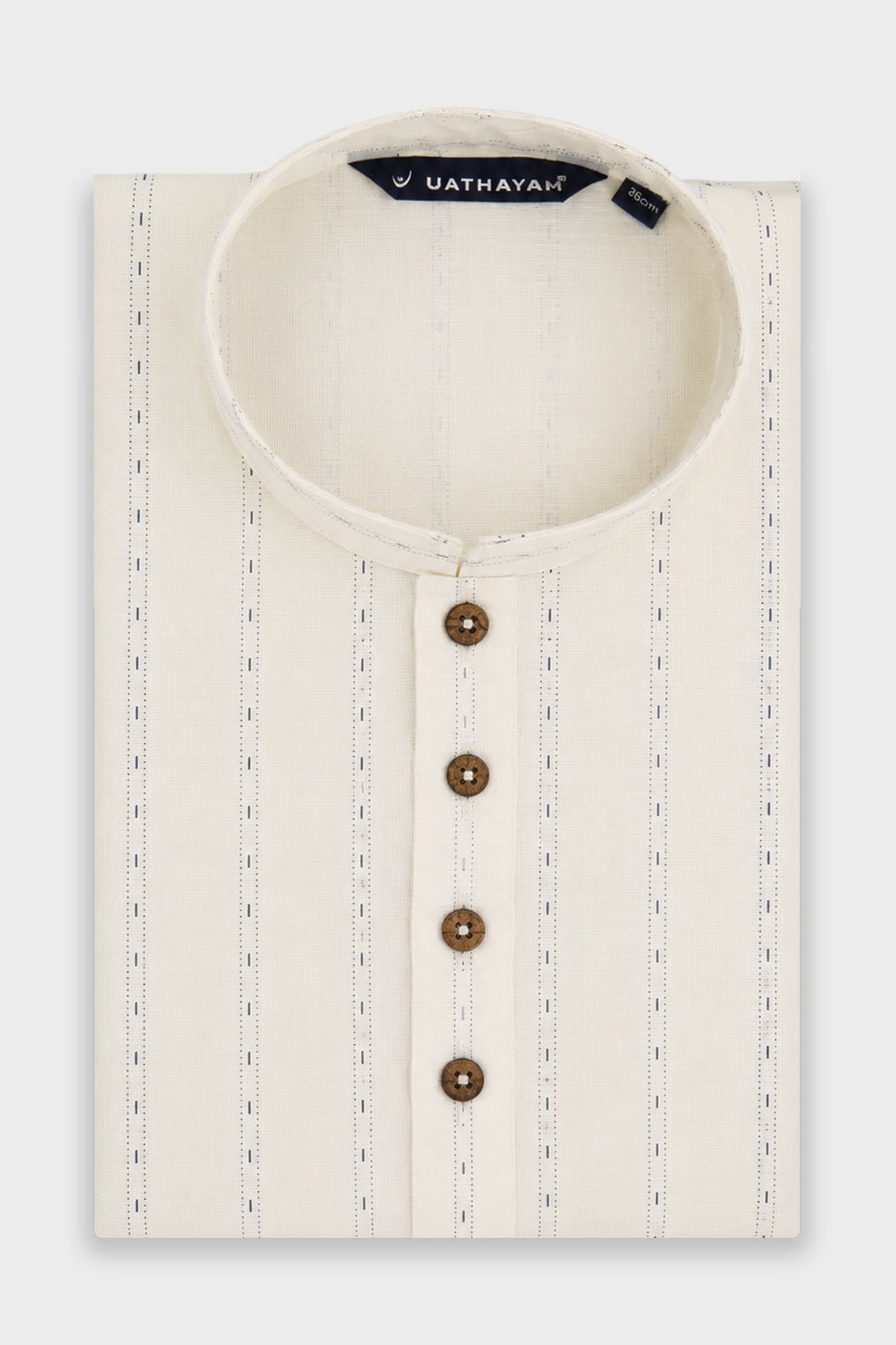 Exotic Printed Milk Cream Long Kurta for Men | Uathayam