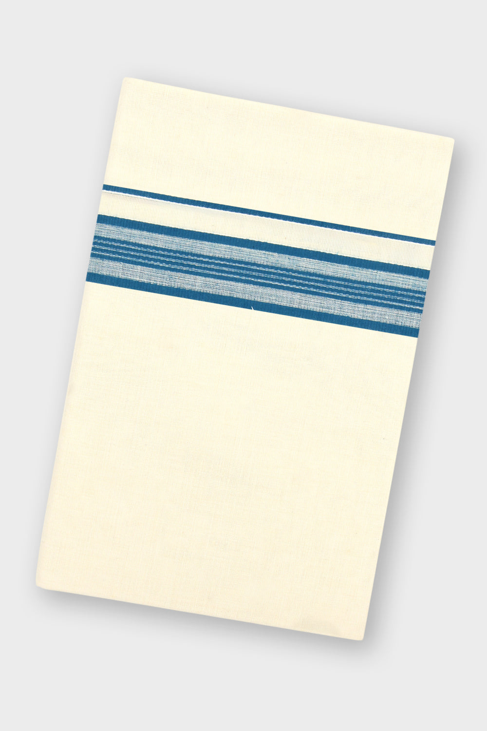 Mineral Blue Double Layered Dhoti with Fancy Borders for Men
